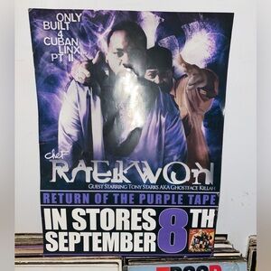 Raekwon only built for cuban links return of the purple tape promo poster flat